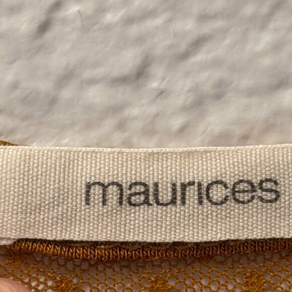 Maurices Sleeveless Boho Tank Top Sz 1X With Lace & Keyhole Detail Top - Picture 2 of 12